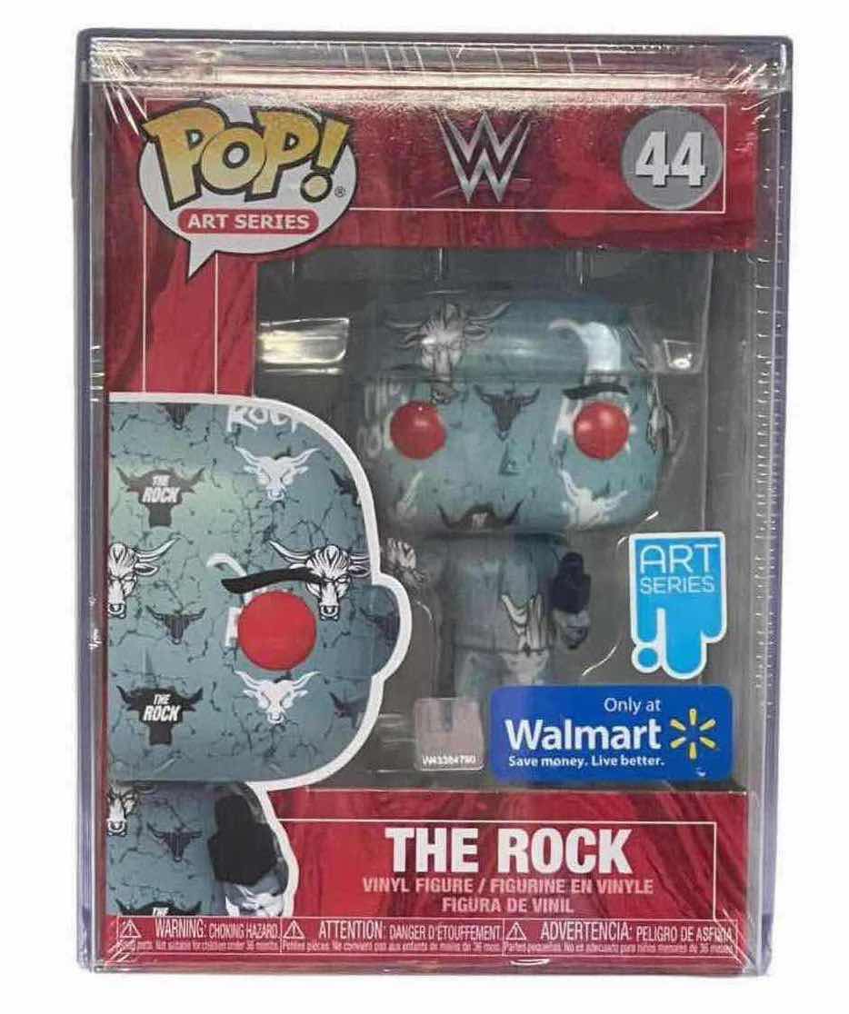 Photo 2 of NEW FUNKO POP! ART SERIES EXCLUSIVE VINYL FIGURE, #44 WWE THE ROCK (W CLEAR HARD PROTECTOR BOX)