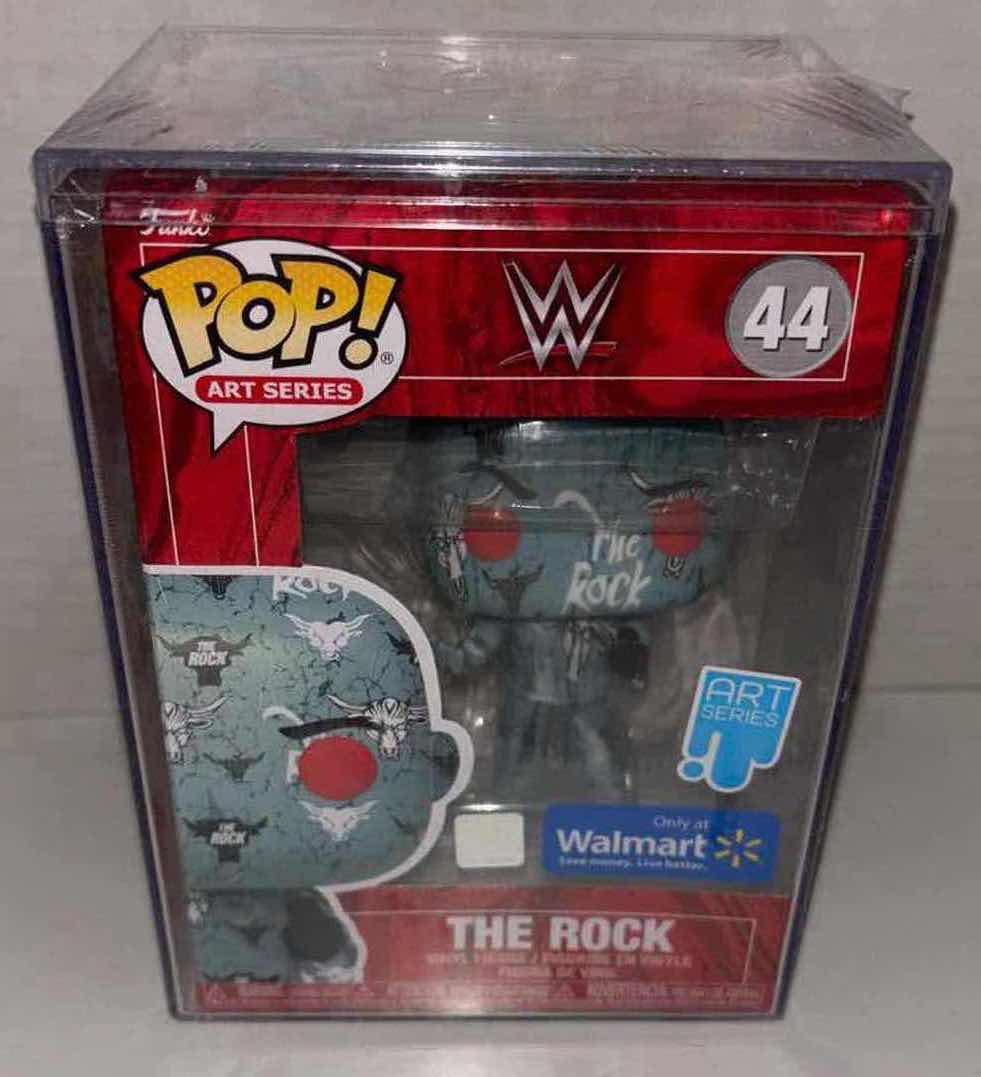 Photo 3 of NEW FUNKO POP! ART SERIES EXCLUSIVE VINYL FIGURE, #44 WWE THE ROCK (W CLEAR HARD PROTECTOR BOX)