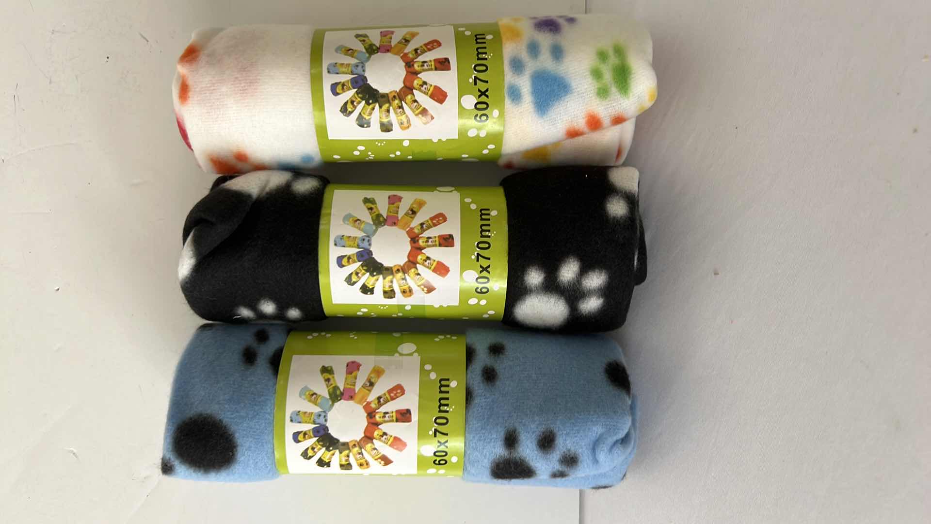 Photo 1 of 3-NEW PAW PRINT SOFT FLEECE DOG BLANKETS