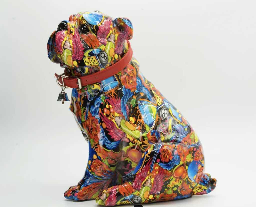 Photo 4 of BRANI COLORFUL RESIN BULLDOG 9” x 10” x 11”