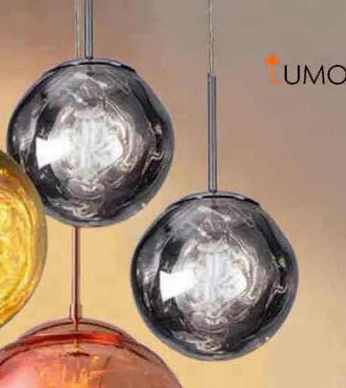 Photo 1 of NIB-RIVER UNIQUE “CHROME” SPHERE BALL PENDANT LIGHTS D 11.2” 15.2” 19.2” #1118