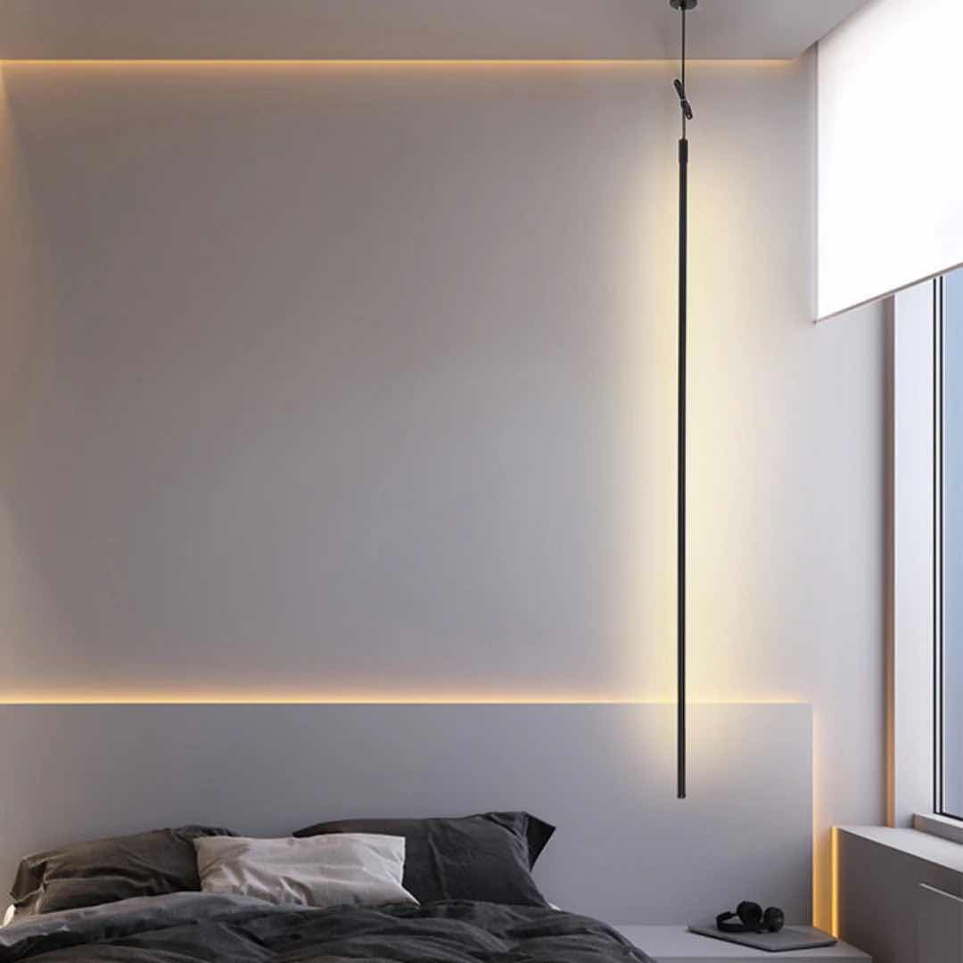 Photo 1 of NIB-1 STEVIE LED PENDANT HANGING LIGHT FIXTURE  H32” ALUMINUM ALLOY, METAL , PC  #1122  