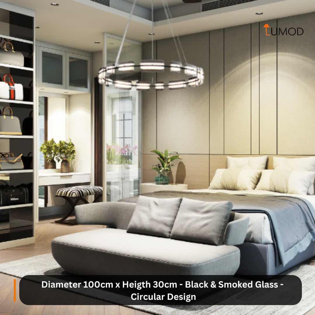 Photo 1 of NIB-SAXTON INDUSTRIAL BLACK MULTIPLE RECTANGULAR HANGING LIGHT  L168cm x H16cm  #1011 