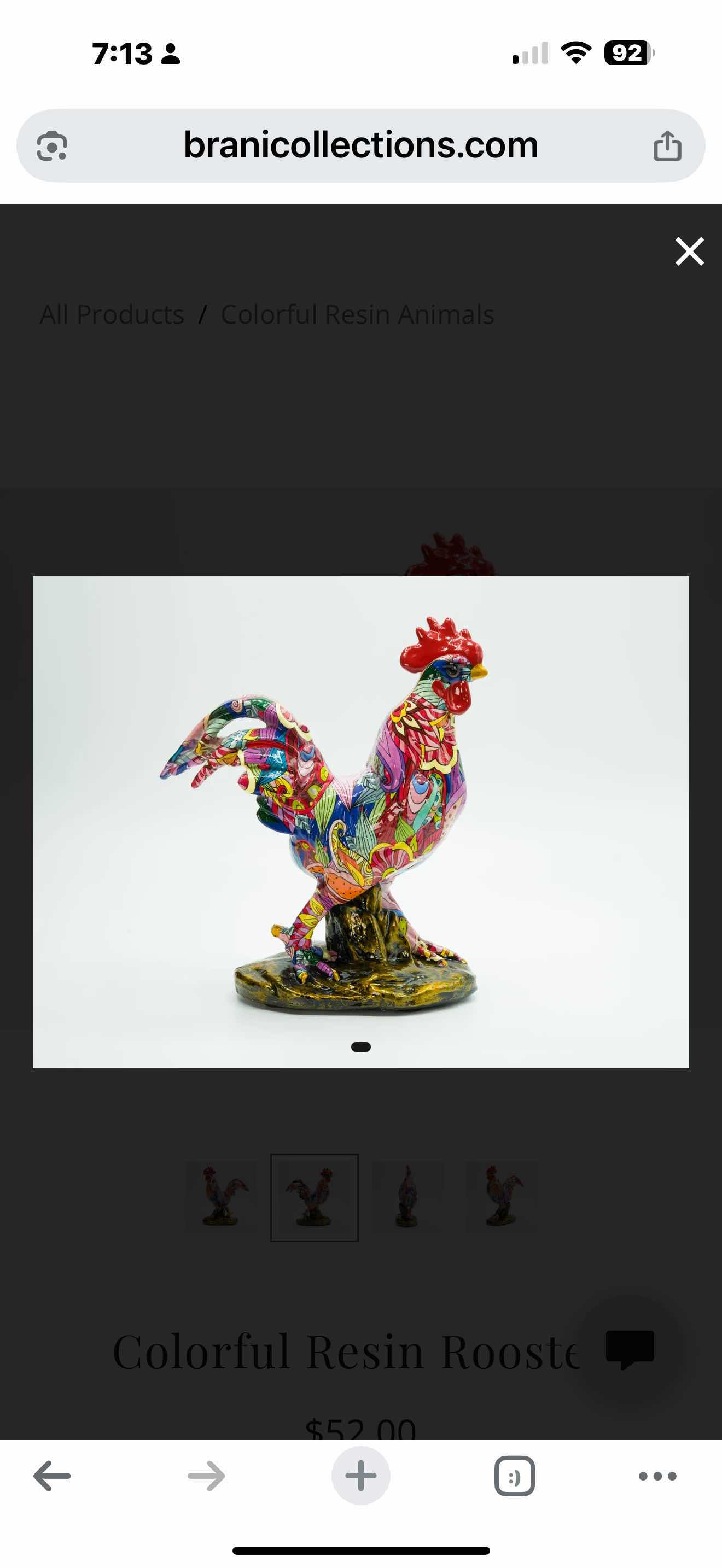 Photo 1 of NEW COLORFUL RESIN ROOSTER RETAIL VALUE $52.00 7”x4”x9”