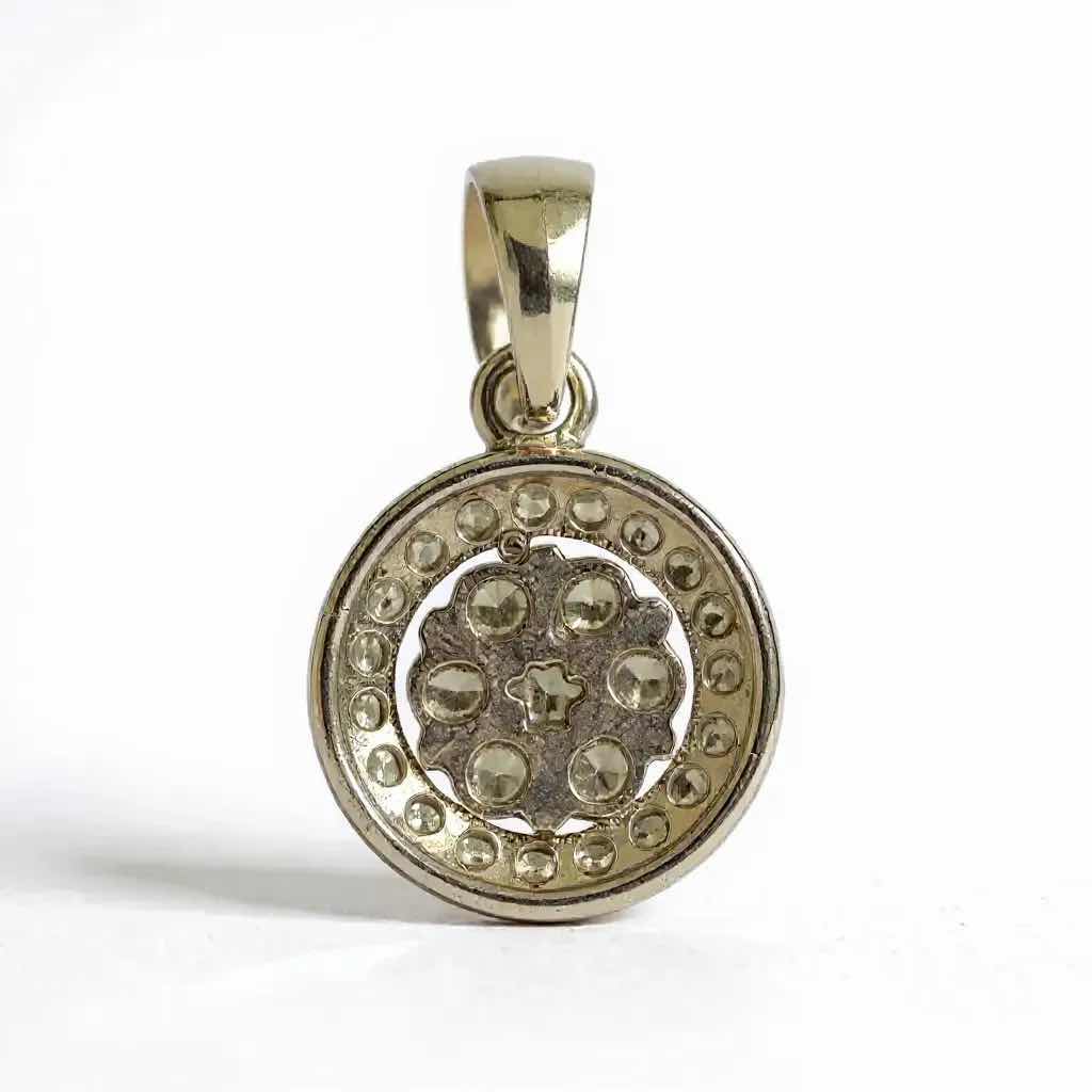 Photo 1 of 14K WHITE GOLD W 0.55 DIAMOND PENDANT TTL GRAMS 2.16 W INSURANCE APPRAISAL ITEM #2030  