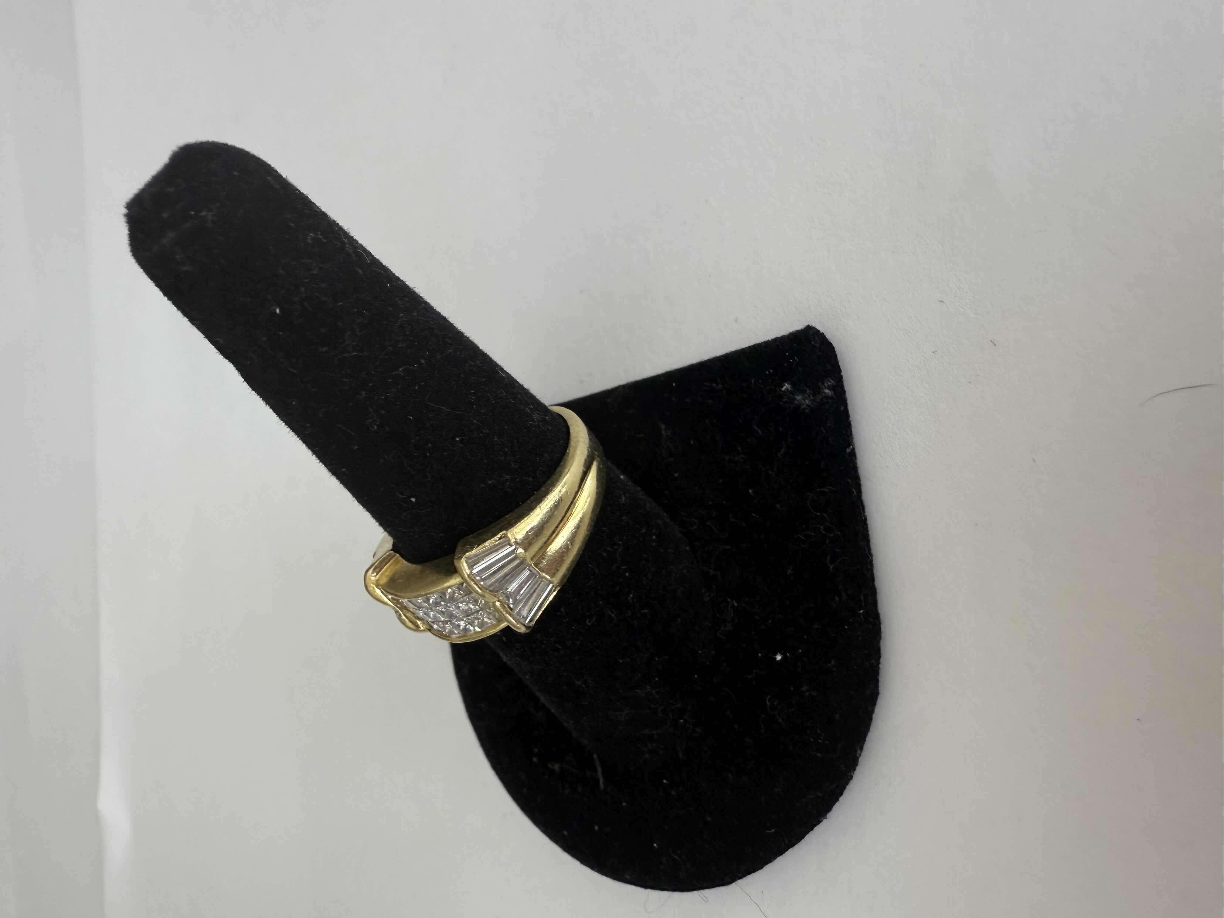 Photo 1 of 18K YELLOW GOLD W 2.80 DIAMOND RING W INSURANCE APPRAISAL (APPROX SIZE 6/7) TTL GRAMS 8.95 ITEM #2009 