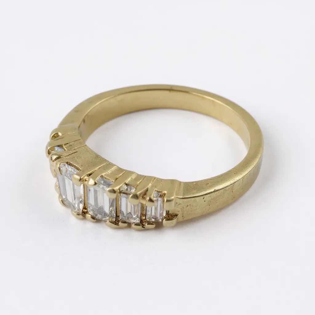 Photo 1 of 18K YELLOW GOLD W 1.30 DIAMOND RING W INSURANCE APPRAISAL (APPROX SIZE 6/7) TTL GRAMS 4.88 ITEM #2007 