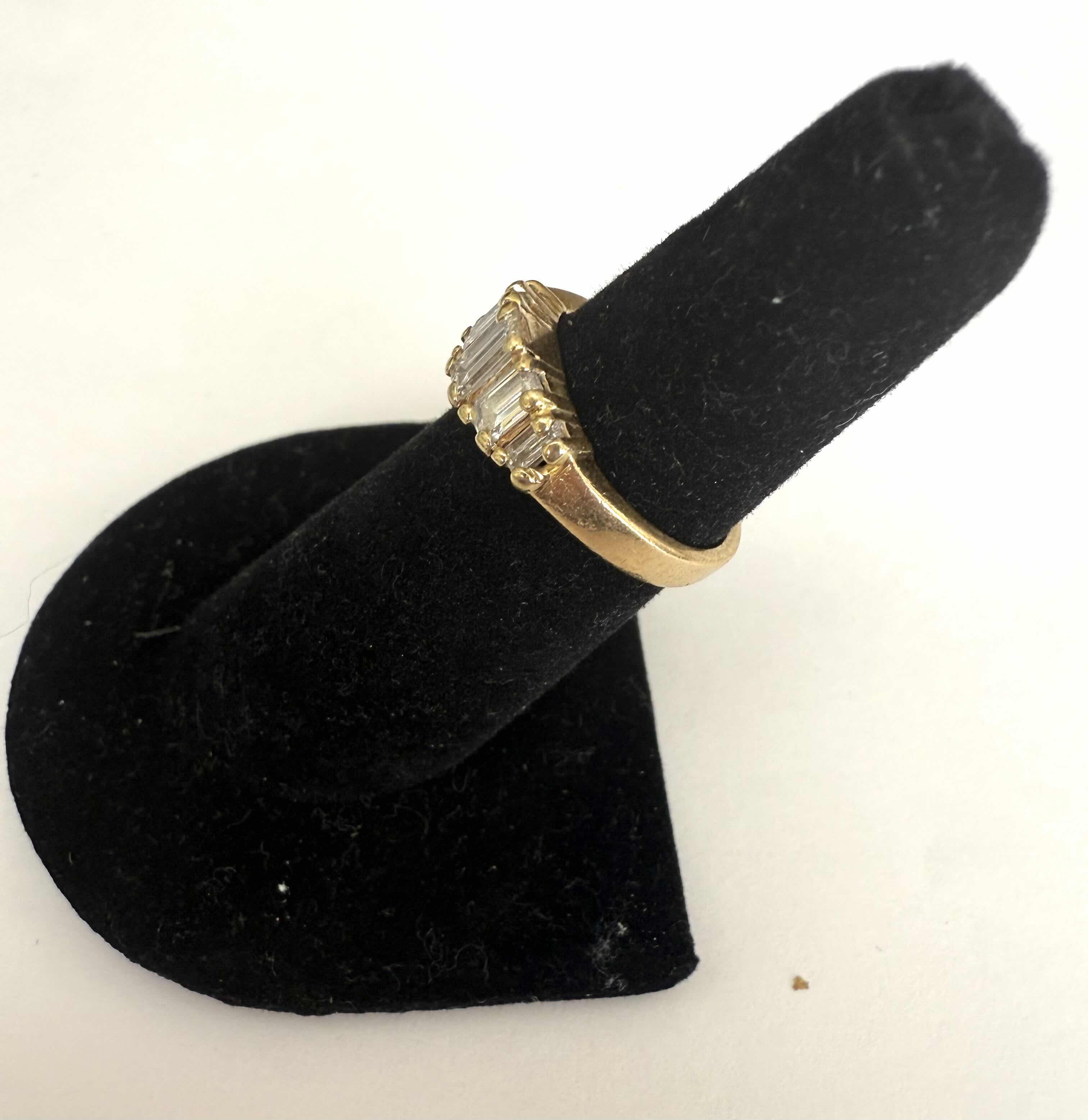 Photo 1 of 18K YELLOW GOLD W 1.30 DIAMOND RING W INSURANCE APPRAISAL (APPROX SIZE 6/7) TTL GRAMS 4.88 ITEM #2007 