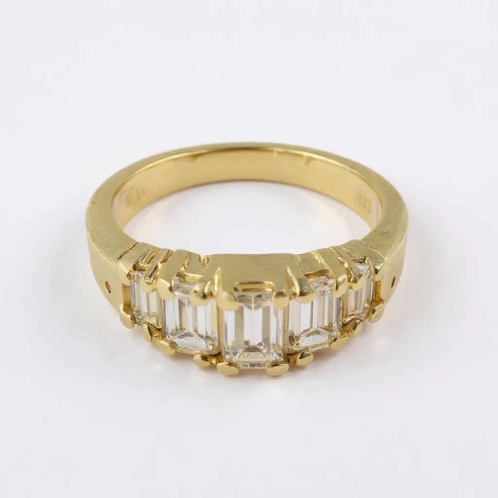 Photo 1 of 18K YELLOW GOLD W 1.30 DIAMOND RING W INSURANCE APPRAISAL (APPROX SIZE 6/7) TTL GRAMS 4.88 ITEM #2007 