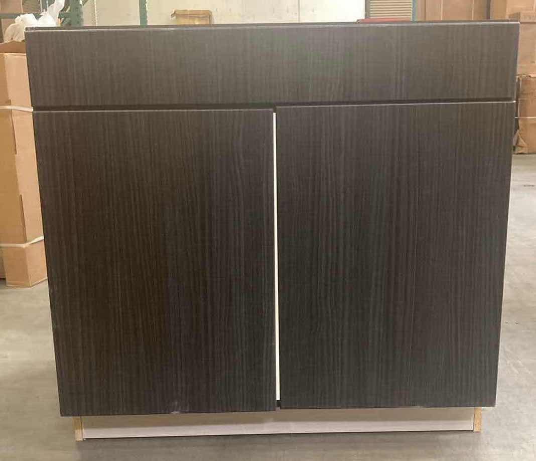 Photo 1 of LEEDO LINEA BLACK LAMINATE FINISH SINK BASE CABINET 36.25 X 24.75 H35”