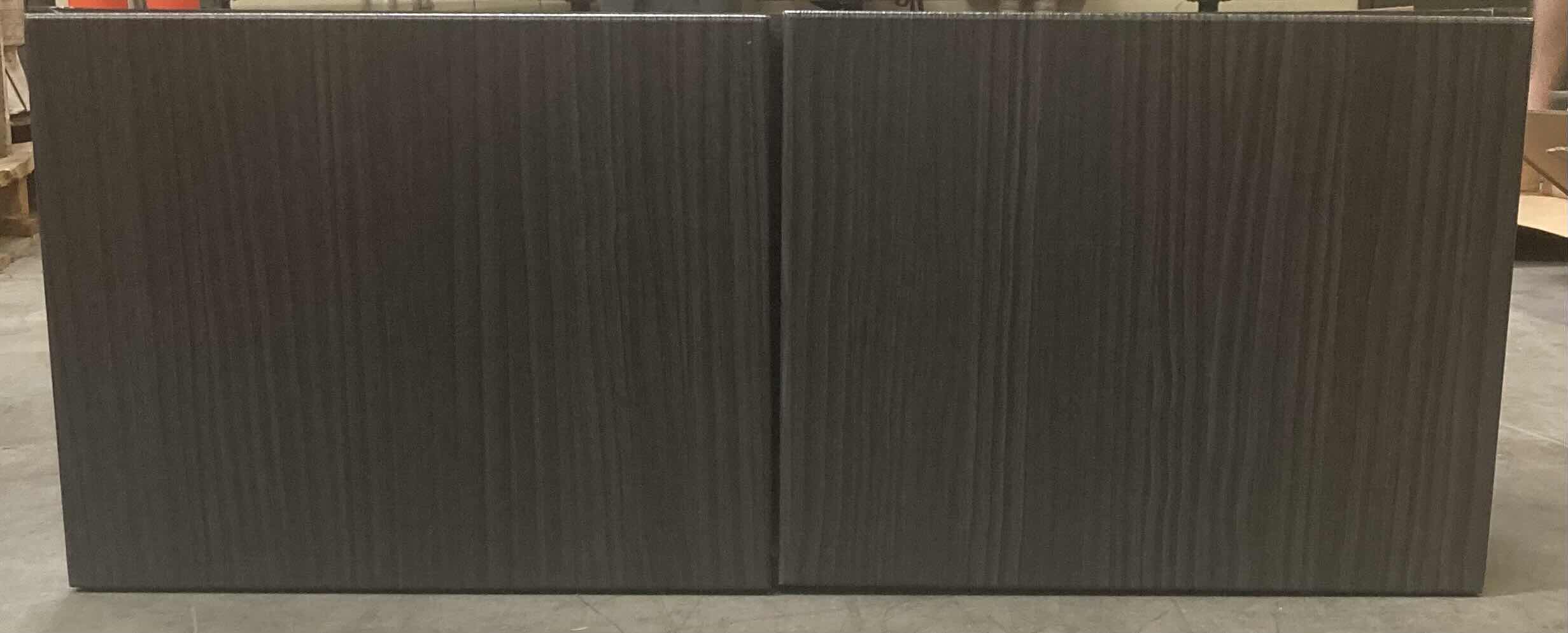 Photo 1 of LEEDO LINEA BLACK LAMINATE FINISH 2 DOOR WALL CABINET 30” X 13” H13”