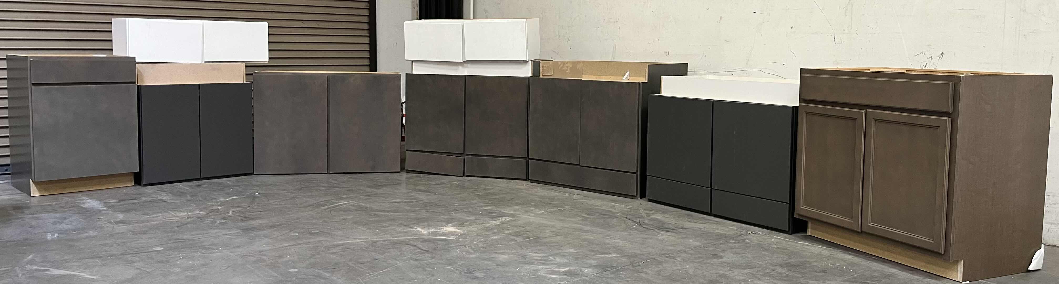 Photo 1 of CABINETS-VARIOUS STYLES, FINISHES, SIZES & PURPOSES (9) READ NOTES