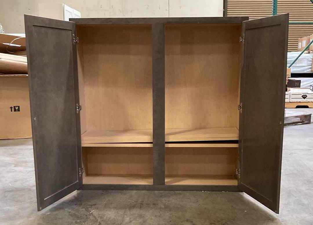 Photo 2 of LEEDO FILMORE ASH 2 DOOR 3 SHELF WALL CABINET 42” X 12” H42”