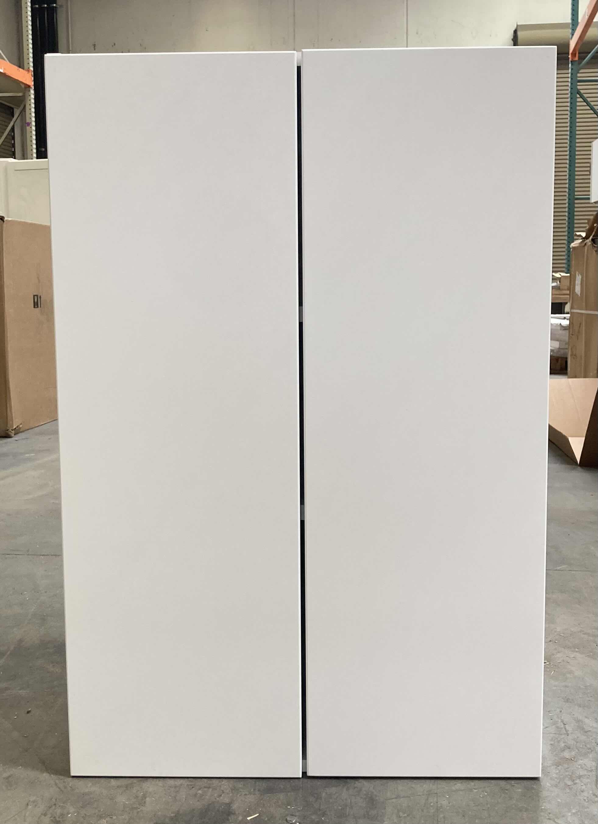 Photo 1 of LEEDO WHITE SATIN 2 DOOR 2 SHELF WALL CABINET 24” X 12” H36”