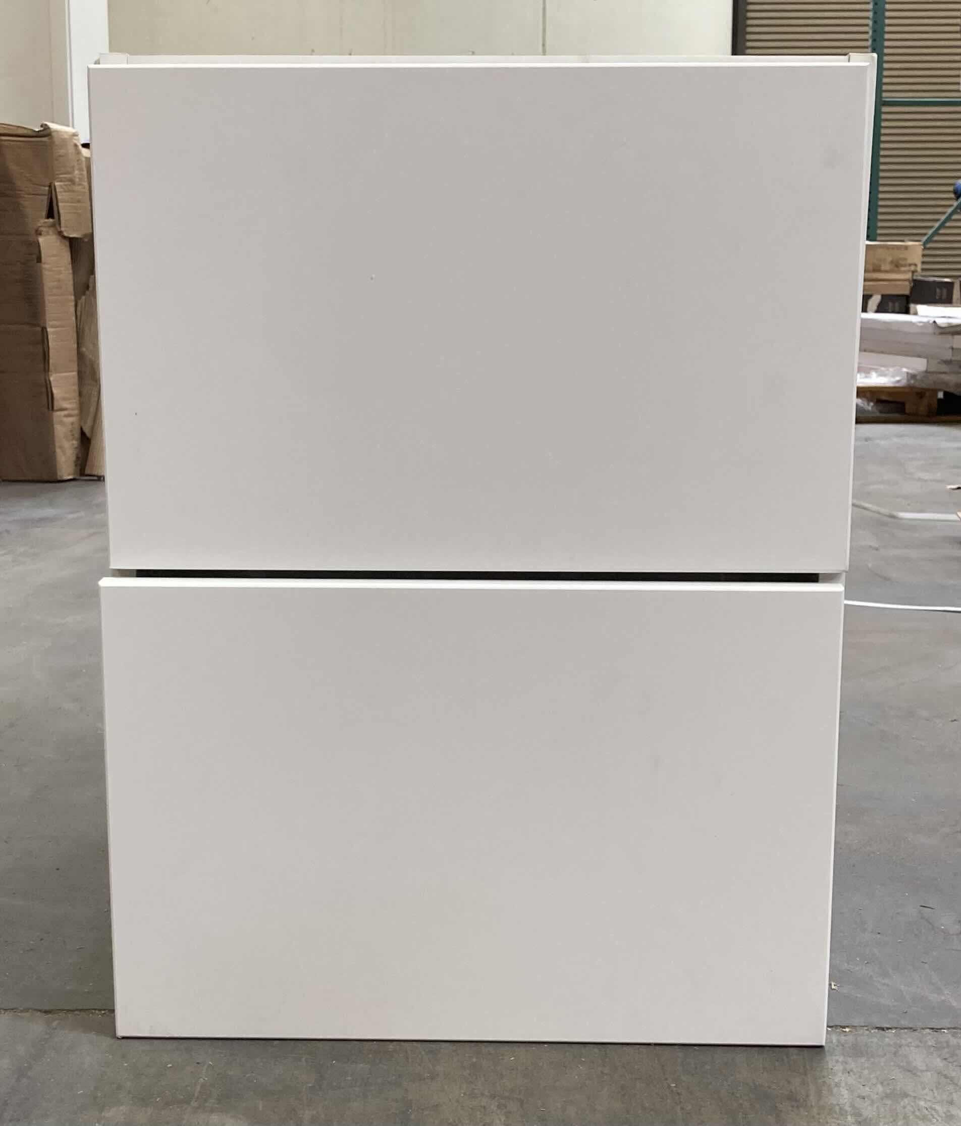 Photo 1 of LEEDO WHITE SATIN 2 DRAWER HANGING VANITY CABINET 18” X 21” H24”