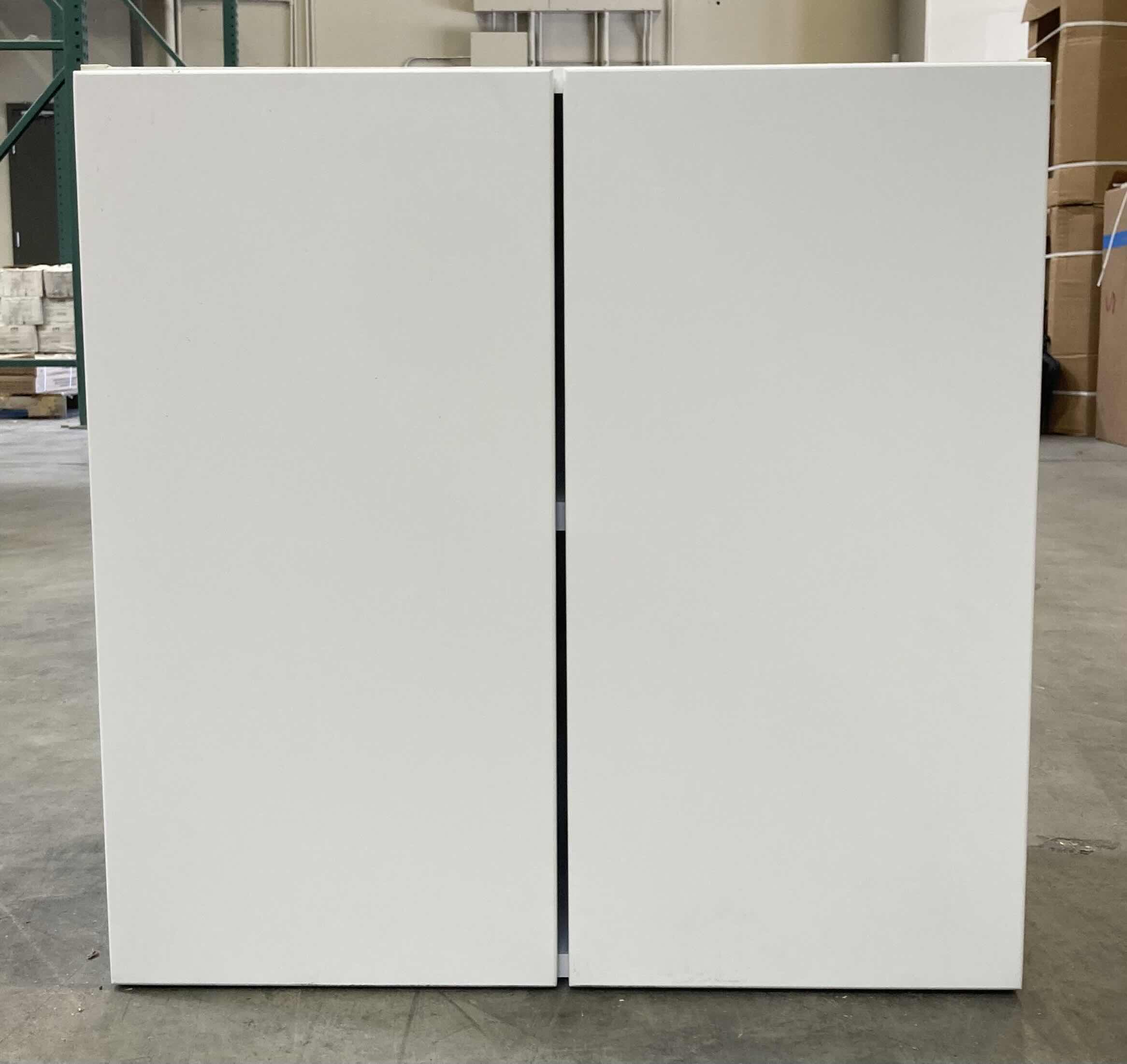 Photo 1 of LEEDO WHITE SATIN 2 DOOR 1 SHELF WALL CABINET 24” X 12” H24”