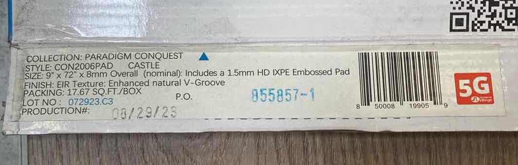 Photo 3 of PARADIGM FLOORING PARADIGM CONQUEST COLLECTION CASTLE WOOD FINISH SNAP IN CLICK VINYL PLANK FLOORING 9” X 72” (17.67SQFT PER CASE/12CASES APPROX 212.04SQFT TOTAL) READ NOTES