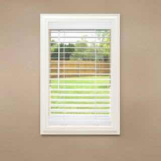 Photo 2 of HOME DECORATORS COLLECTION WHITE FAUX WOOD CORDLESS BLINDS 35” X 64” (PAIR OF 2)