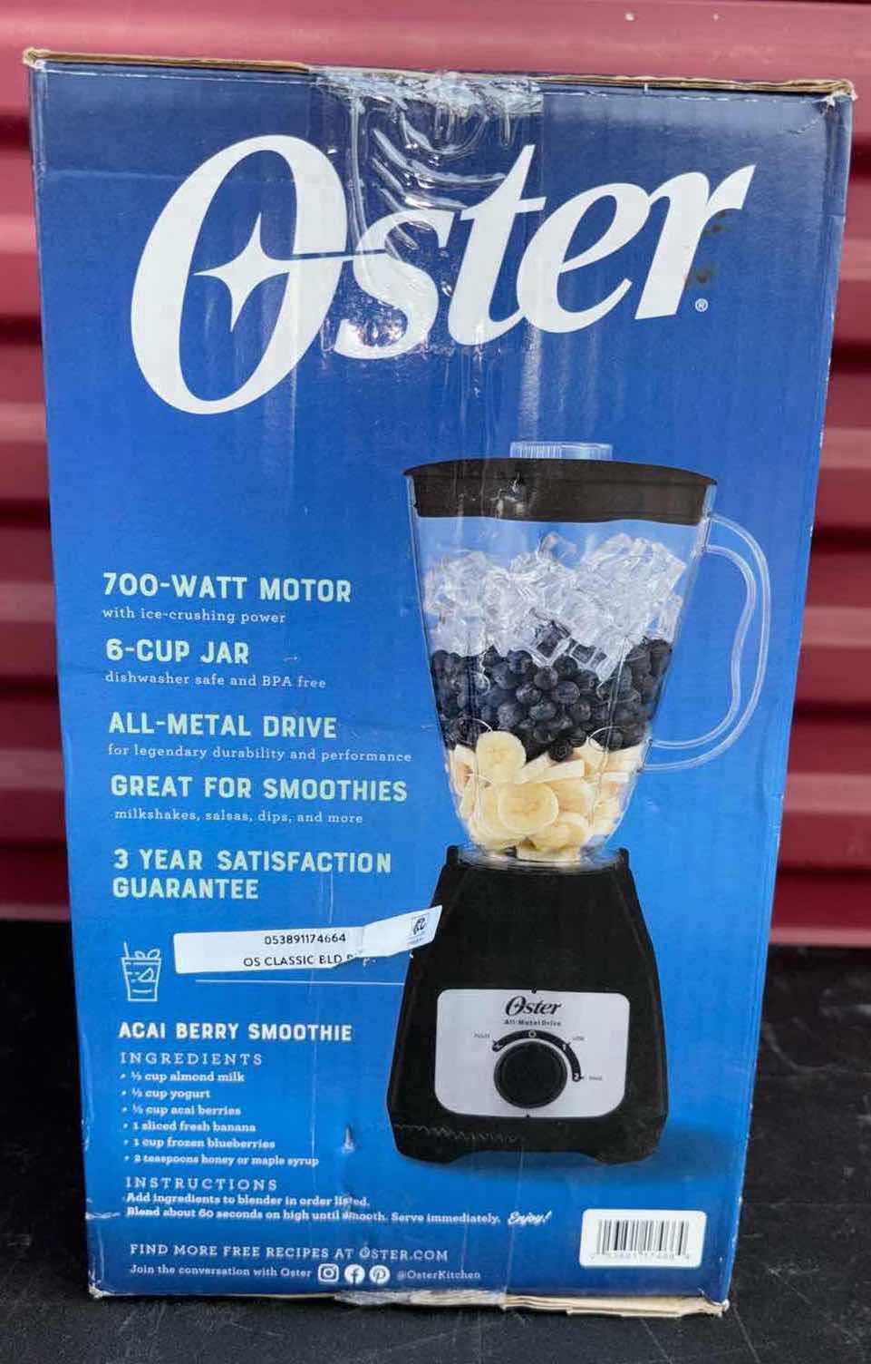 Photo 2 of NEW OSTER CLASSIC BLENDER W ICE CRUSHING POWER (700 WATTS, 3 SPEEDS, 6-CUP)