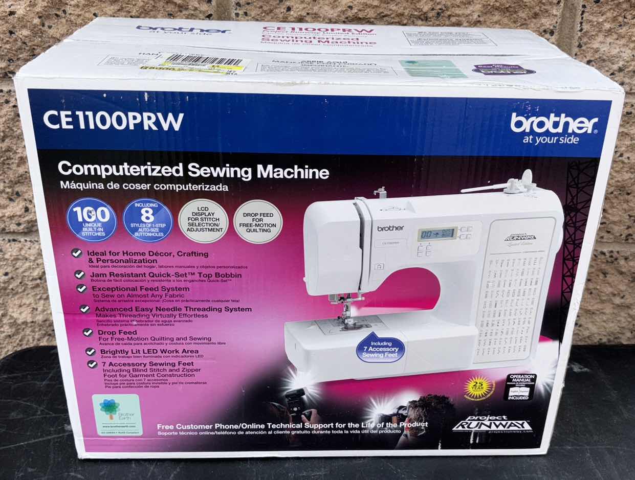 Photo 1 of NEW BROTHER COMPUTERIZED SEWING MACHINE (CE1100PRW)