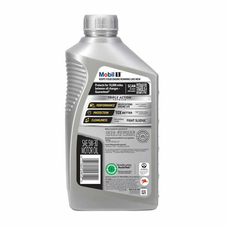 Photo 3 of NEW 6-PACK CASE MOBIL 1 SAE 5W-30 ADVANCED FULL SYNTHETIC MOTOR OIL (6 U.S. QUARTS)