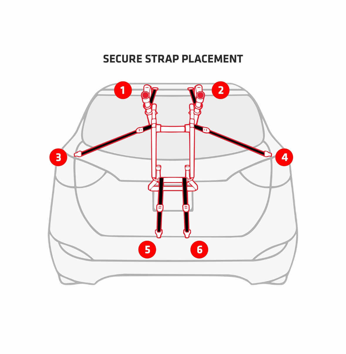 Photo 4 of ALLEN SPORTS DELUXE TRUNK MOUNT 3-BIKE CARRIER (BLACK/RED, #103DN-R)