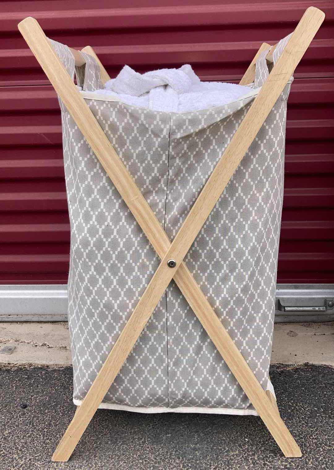 Photo 3 of CLOTHES HAMPER, CONTENTS INCLUDED- TOWELS, RUG & ROBE