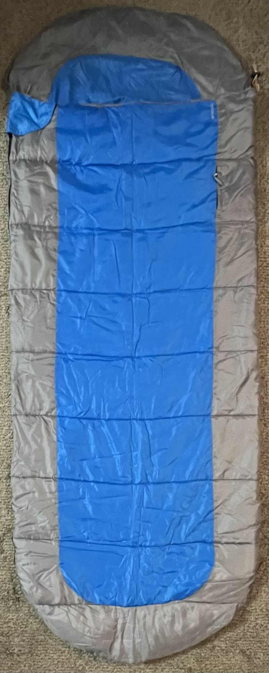 Photo 1 of EMBARK BLUE & GRAY SINGLE ADULT SLEEPING BAG 33” X 85”