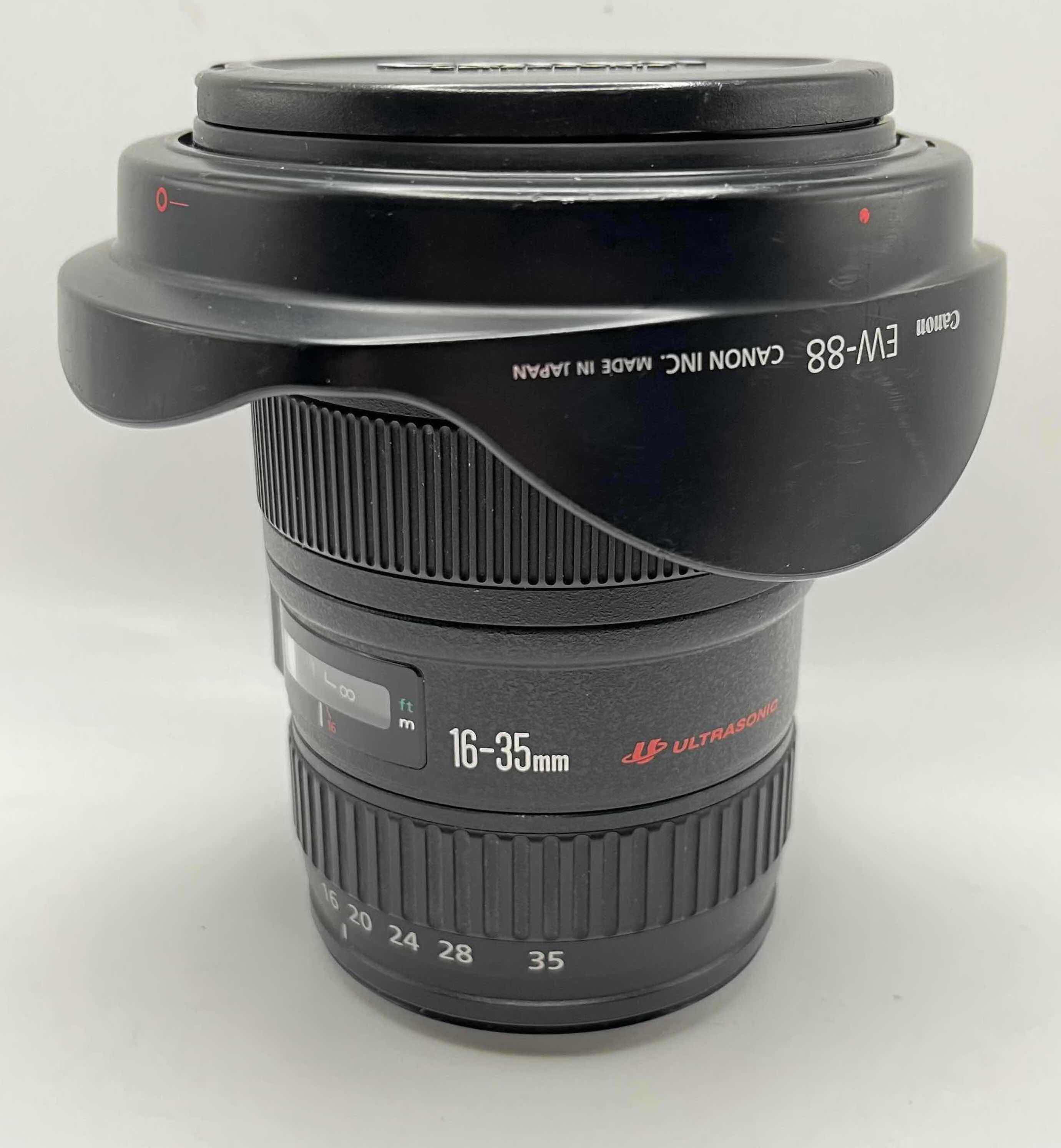 Photo 2 of CANON ULTRASONIC 16-35MM 1:2.8 L AF/MF EF LENS W EW-88 HOOD & CANON SOFT CASE