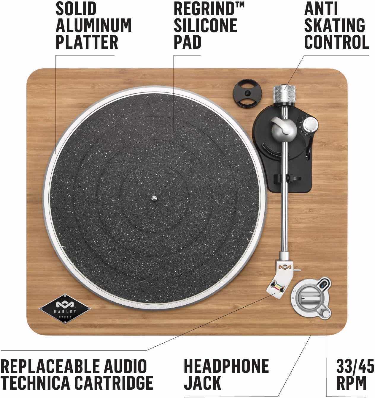 Photo 3 of HOUSE OF MARLEY STIR IT UP WIRELESS TURNTABLE- VINYL RECORD PLAYER W BLUETOOTH