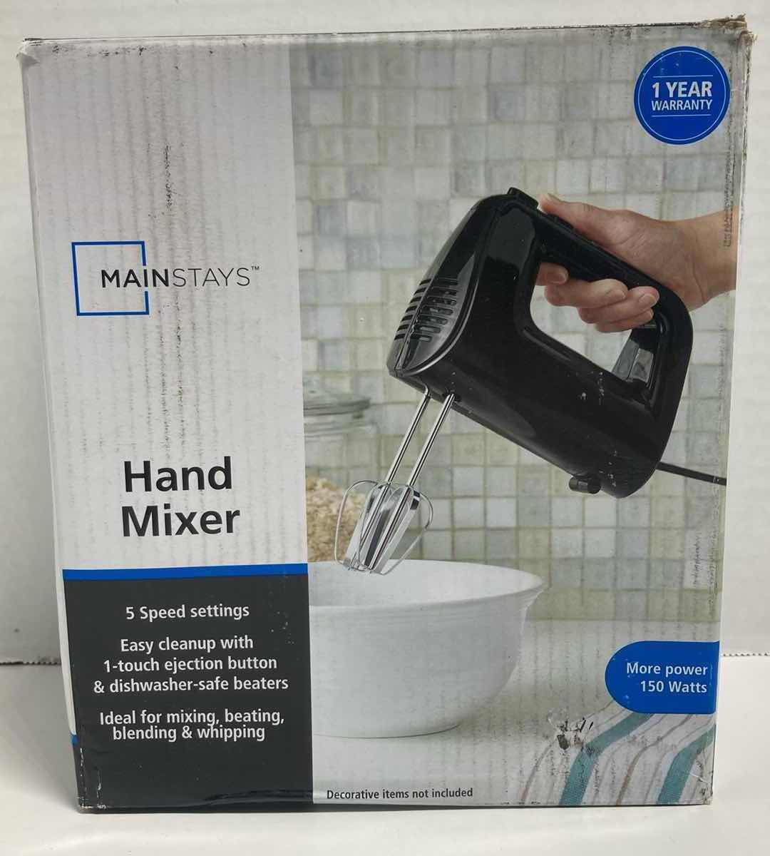 Photo 2 of MAINSTAYS 5 SPEED BLACK HAND MIXER