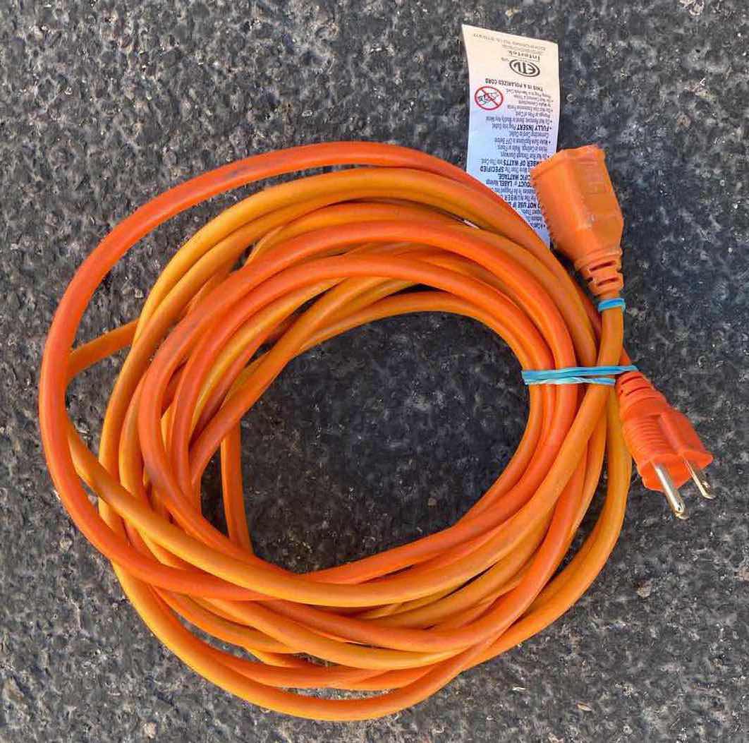 Photo 2 of ORANGE EXTENSION CORDS (2)