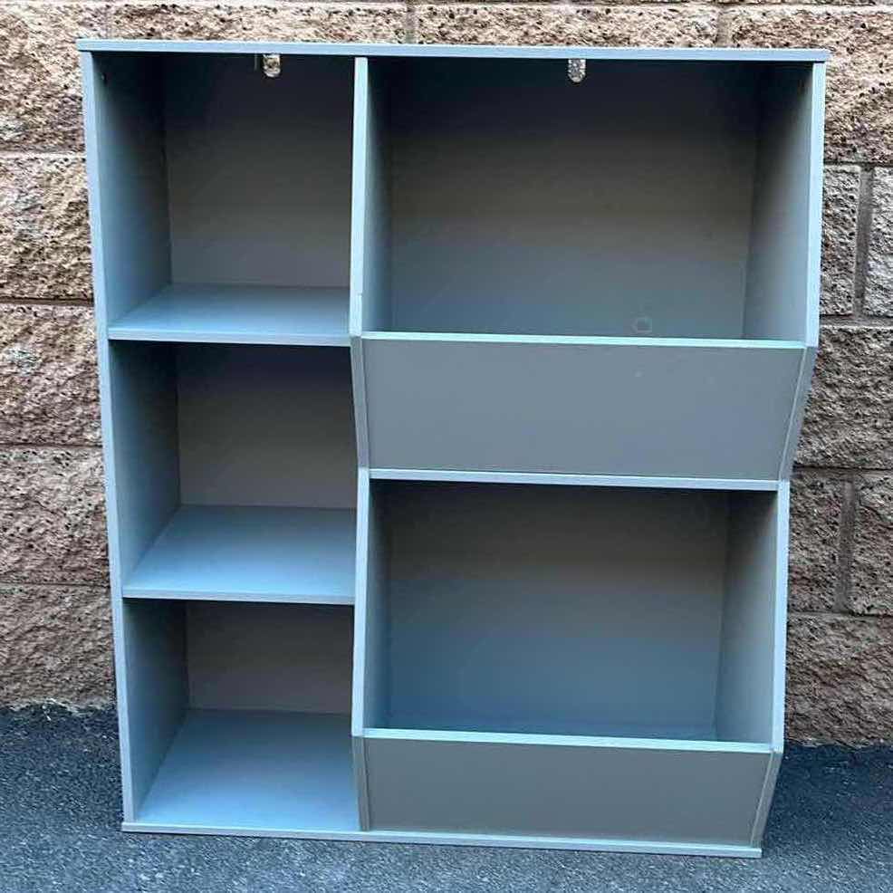 Photo 1 of SOURCING SOLUTIONS GRAY FINISH SIDE BY SIDE STORAGE SHELF UNIT 30.25” X 14” H37”