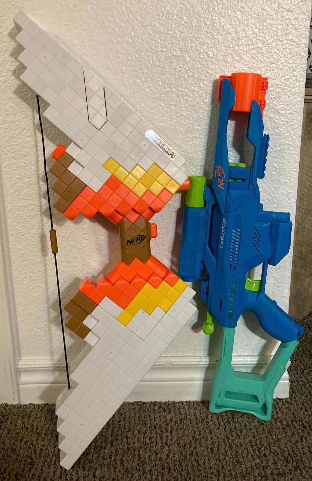 Photo 1 of NERF MINECRAFT SABREWING MOTORIZED BOW & NERF ELITE 2.0 BLASTER