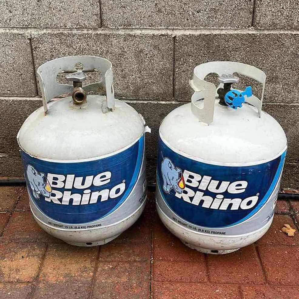 Photo 1 of BLUE RHINO 15LB PROPANE TANKS (2)