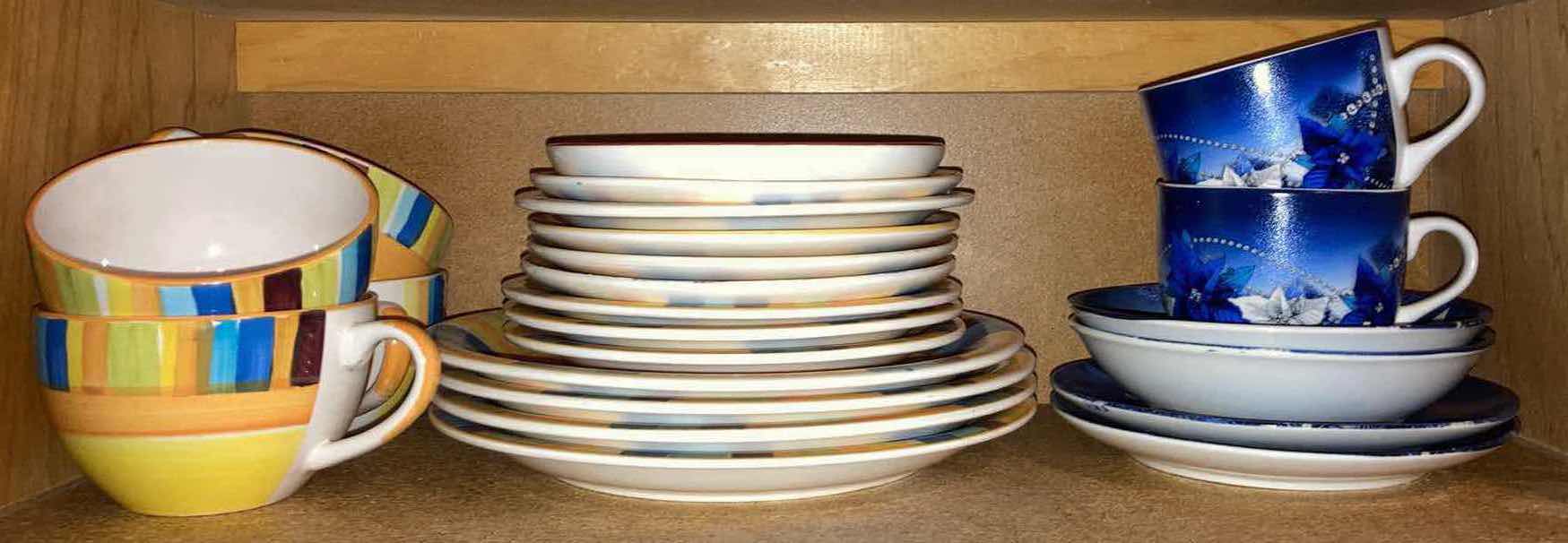 Photo 1 of CONTENTS OF CABINET- CERAMIC PLATES, BOWLS & CUPS