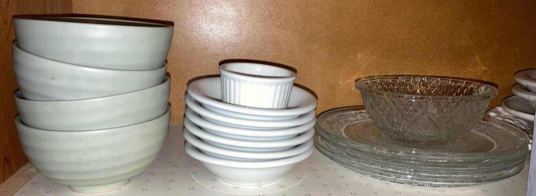 Photo 2 of CONTENTS OF CABINET- CERAMIC DESERT BOWLS & SERVING TRAYS VARIOUS SIZES & STYLES