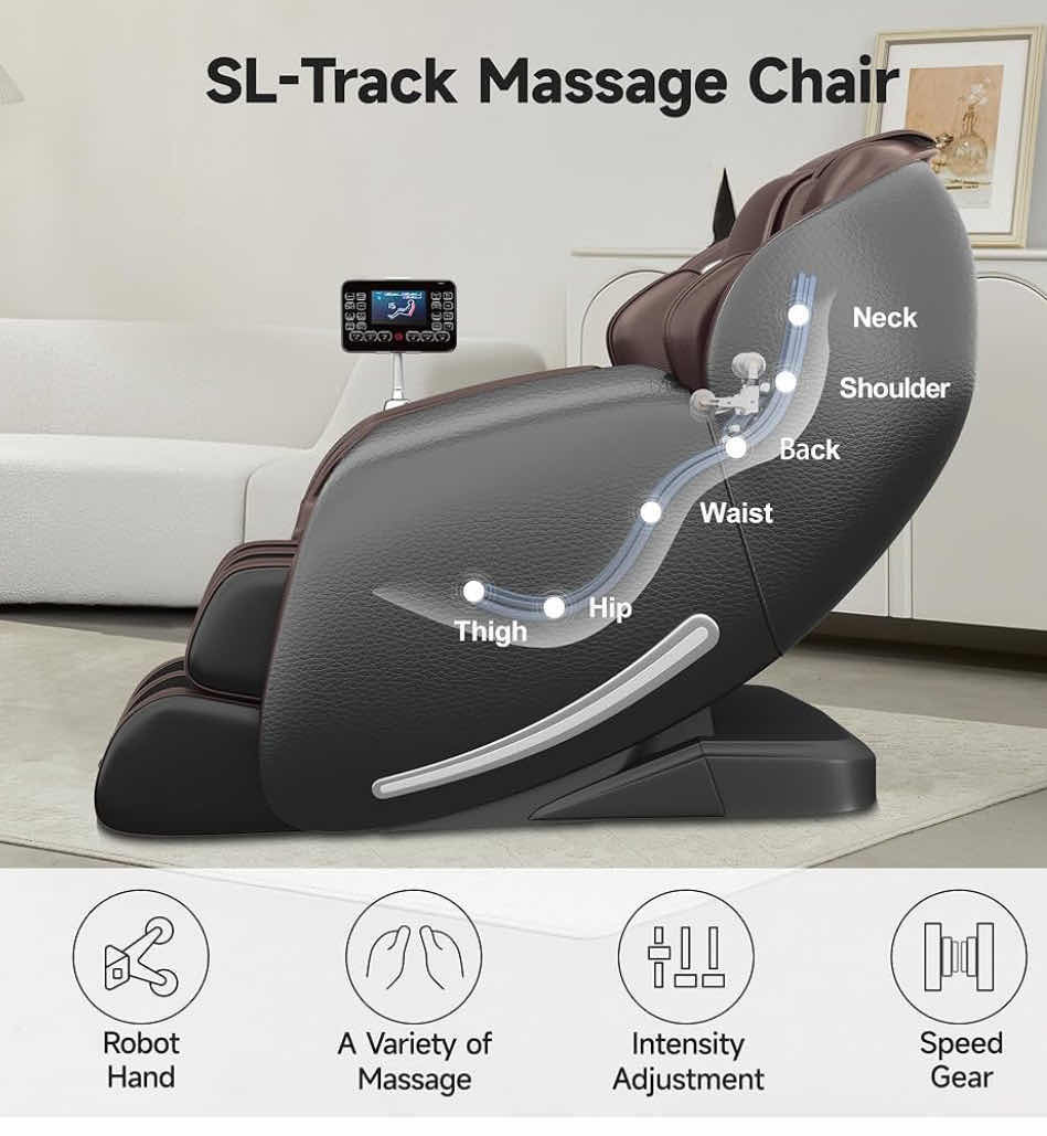 Photo 8 of REAL RELAX DELUXE FULL BODY ZERO GRAVITY SL-TRACK SHIATSU MASSAGE RECLINER CHAIR MODEL FAVOR-06 (READ NOTES)