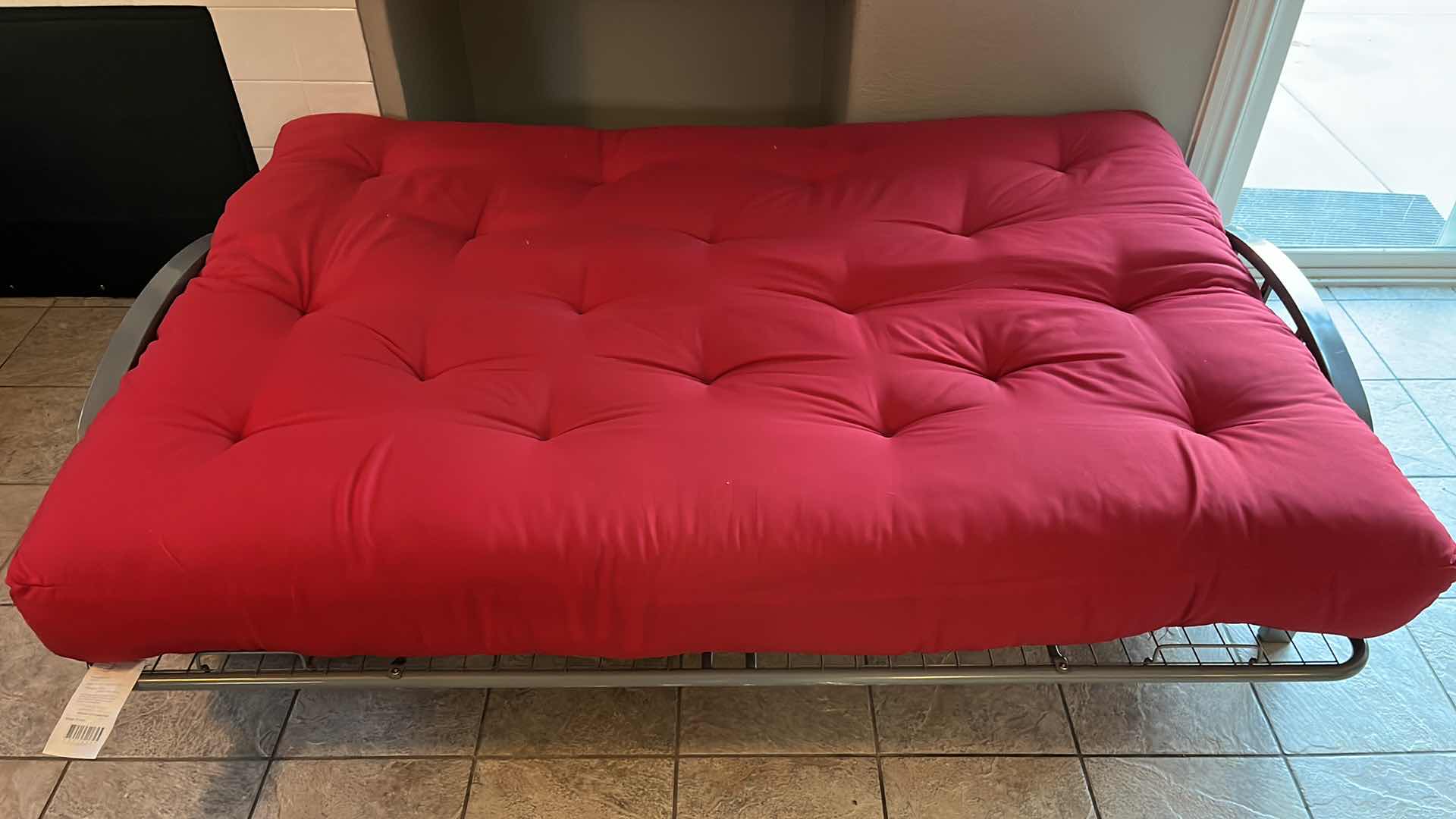 Photo 5 of ROYAL SLEEP MEMORY FOAM RED FULL SIZE FUTON SOFA GRAY FINISH METAL FRAME MODEL 8"DUAL F - 8" MEM FOAM DUAL F