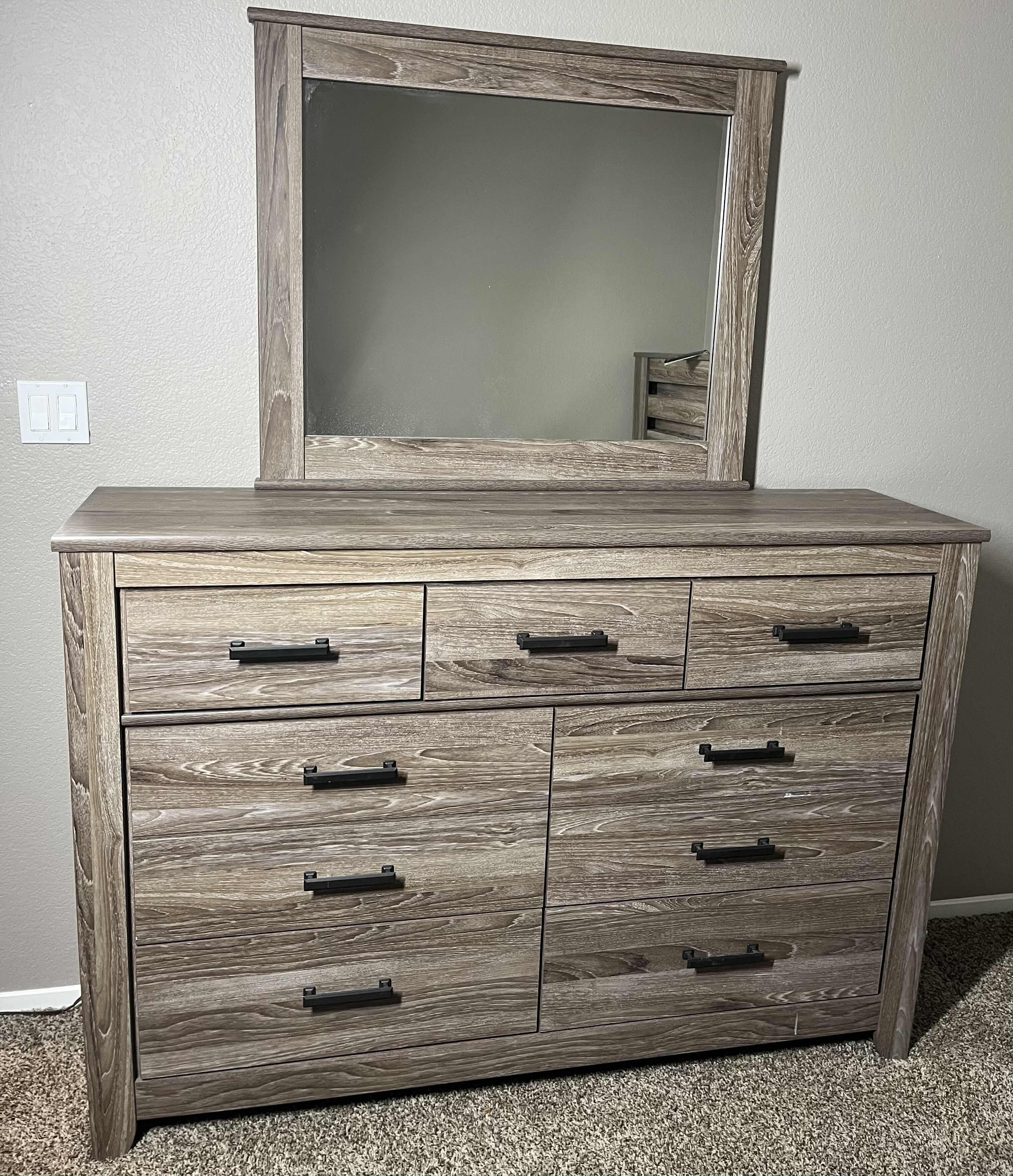 Photo 1 of ASHLEY FURNITURE ZELEN VANITY 7 DRAWER DRESSER 61” X 17” H74.5”