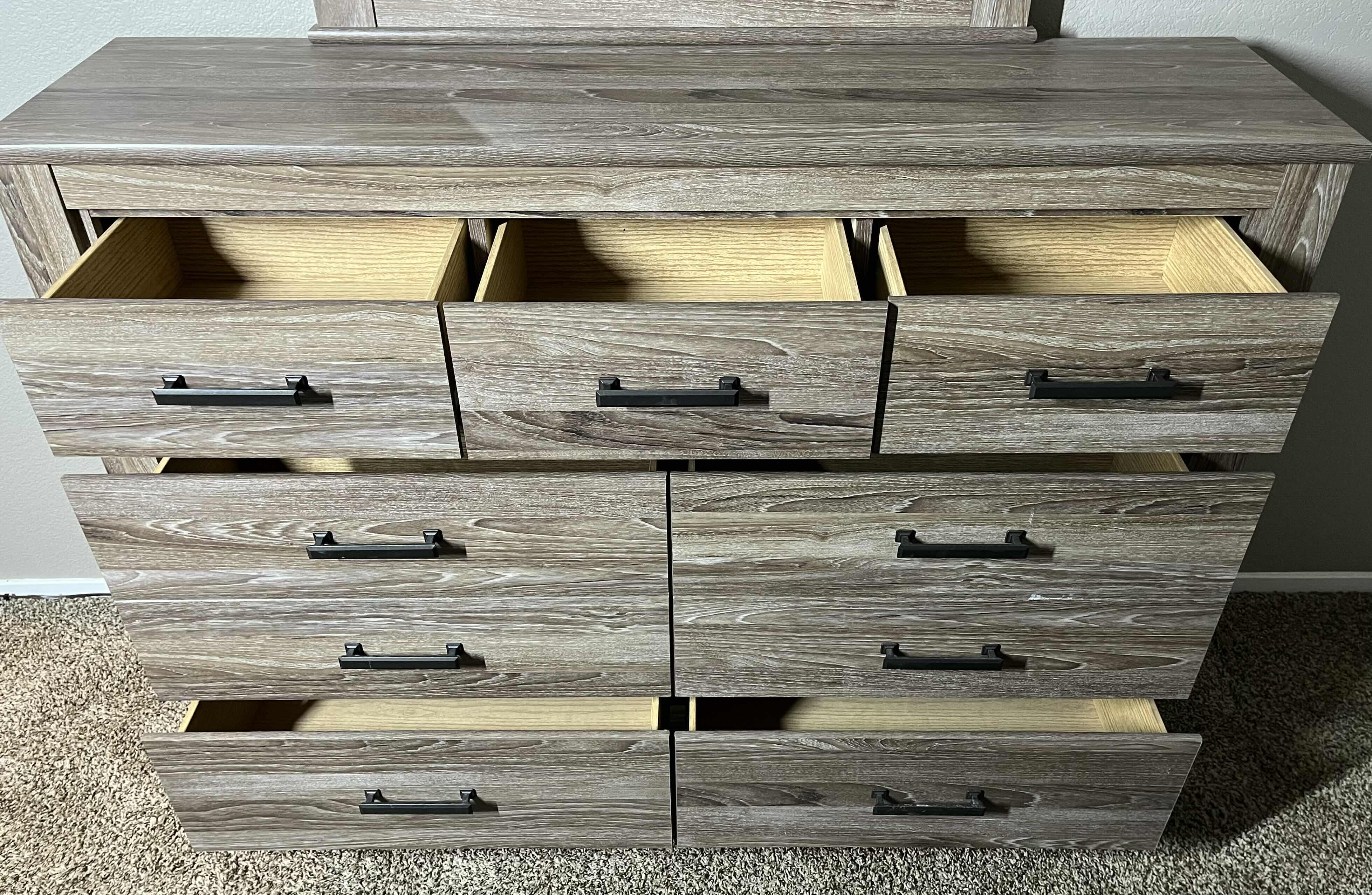 Photo 4 of ASHLEY FURNITURE ZELEN VANITY 7 DRAWER DRESSER 61” X 17” H74.5”