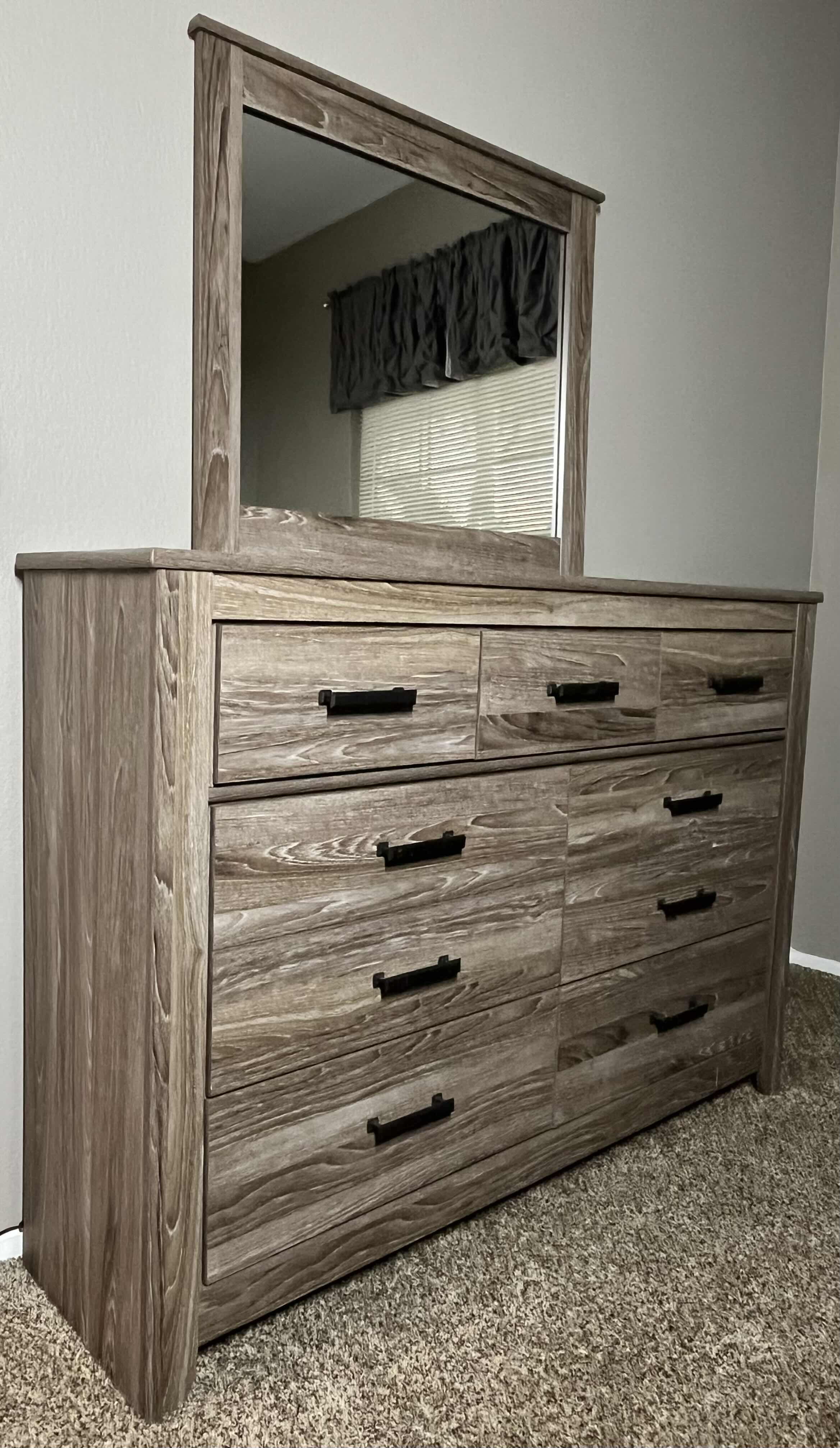 Photo 2 of ASHLEY FURNITURE ZELEN VANITY 7 DRAWER DRESSER 61” X 17” H74.5”