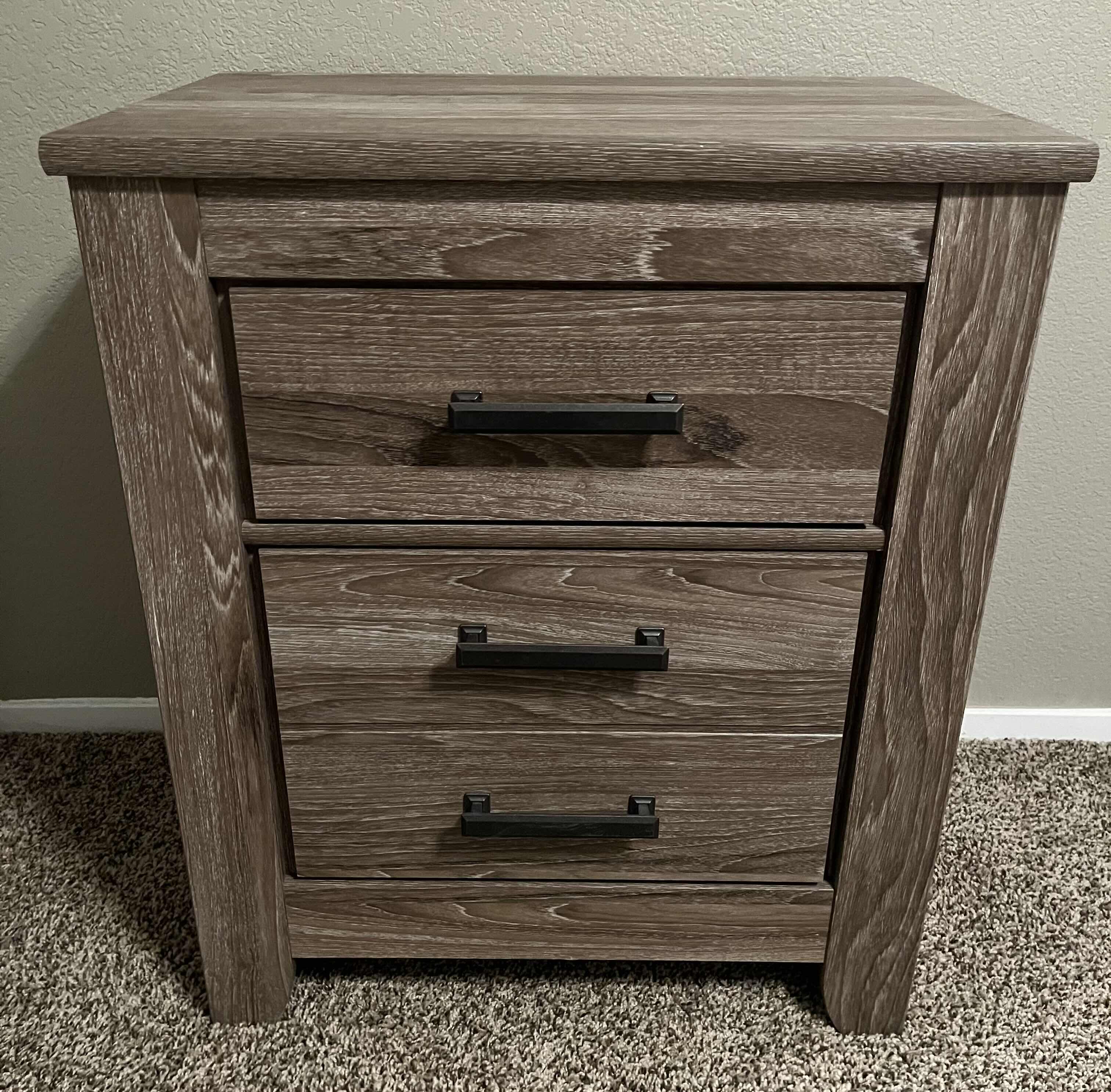 Photo 1 of ASHLEY FURNITURE ZELEN 2 DRAWER NIGHTSTAND 24” X 16.5” H29.5”