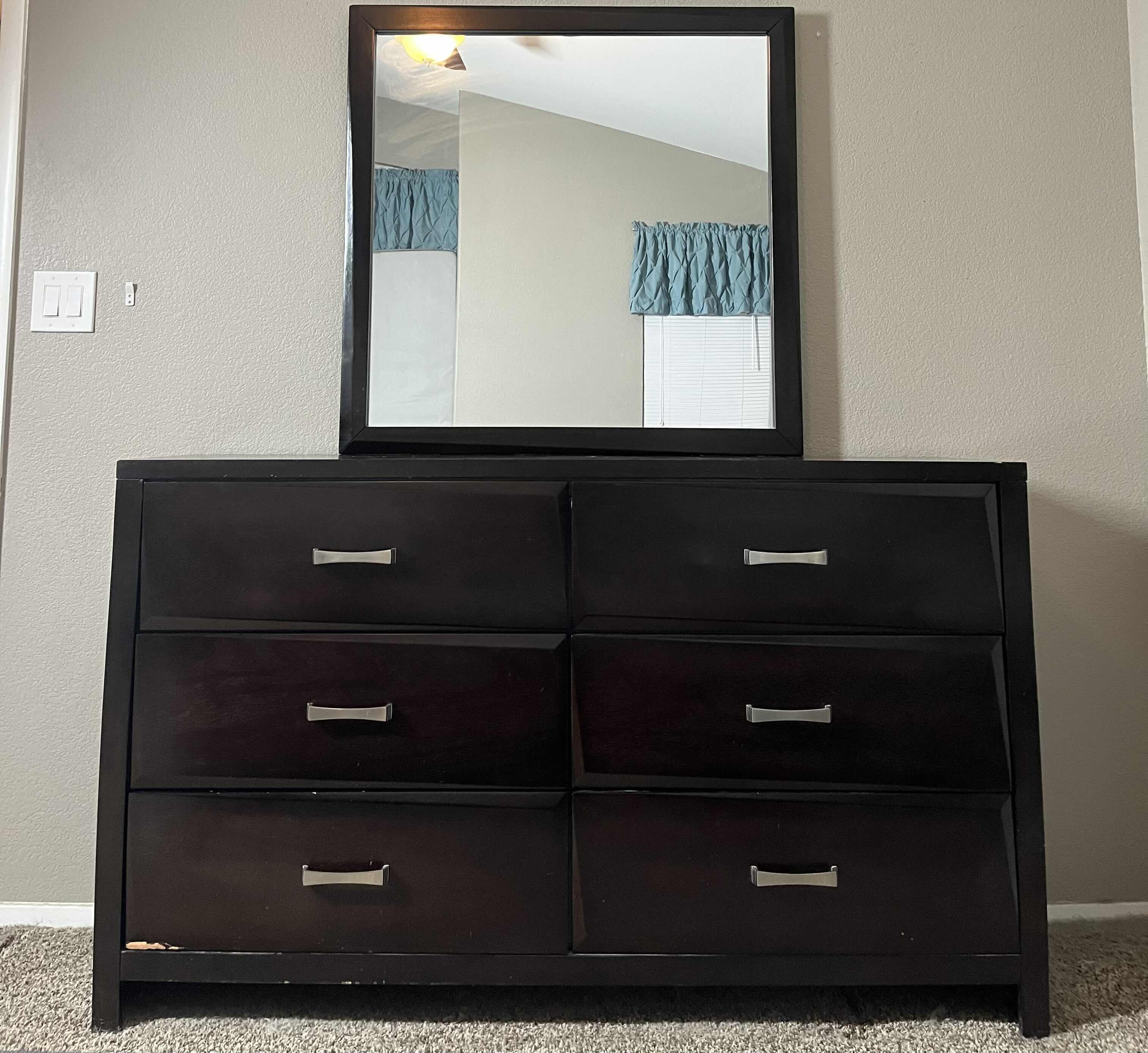 Photo 1 of COASTER FINE FURNITURE DARK ESPRESSO FINISH 6 DRAWER VANITY DRESSER 59” X 17” H72”