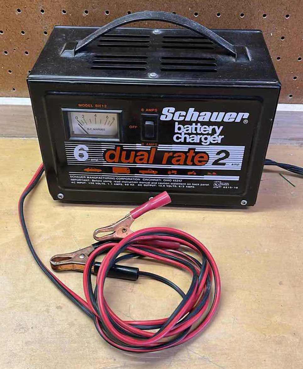 Photo 1 of SCHAUER DUAL RATE 2AMP & 6AMP VEHICLE BATTERY CHARGER MODEL BH12