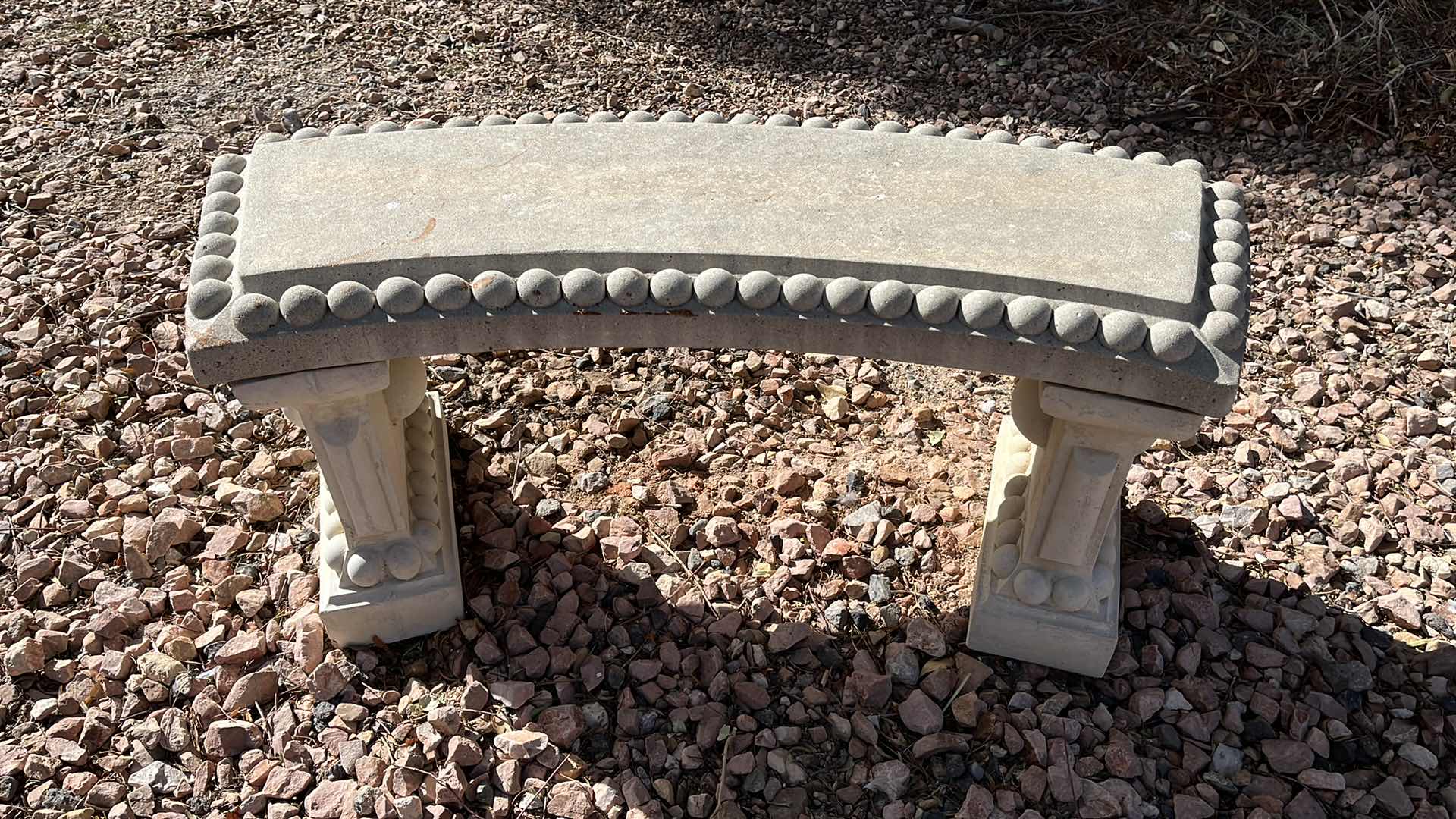 Photo 2 of DECORATIVE STONE BENCH 40” X 14” H17.5”