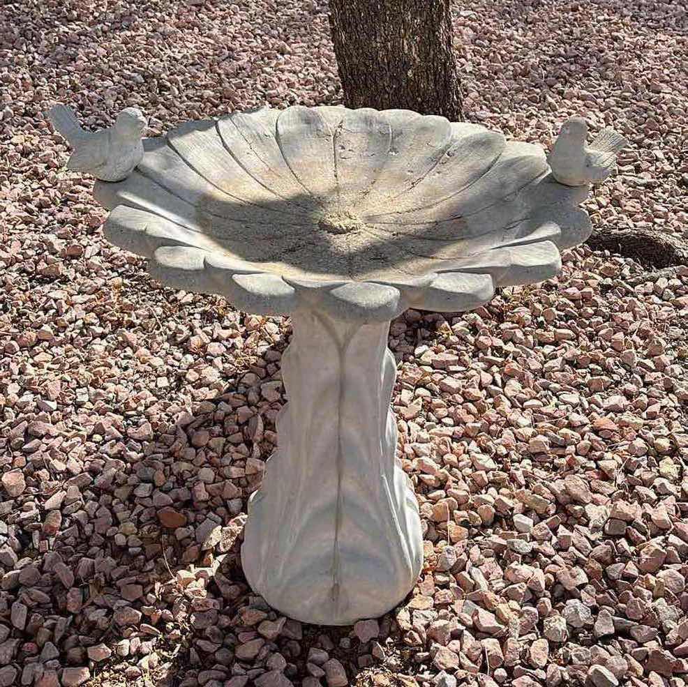 Photo 1 of DECORATIVE STONE CAST BIRD BATH 30” X 25” H28”