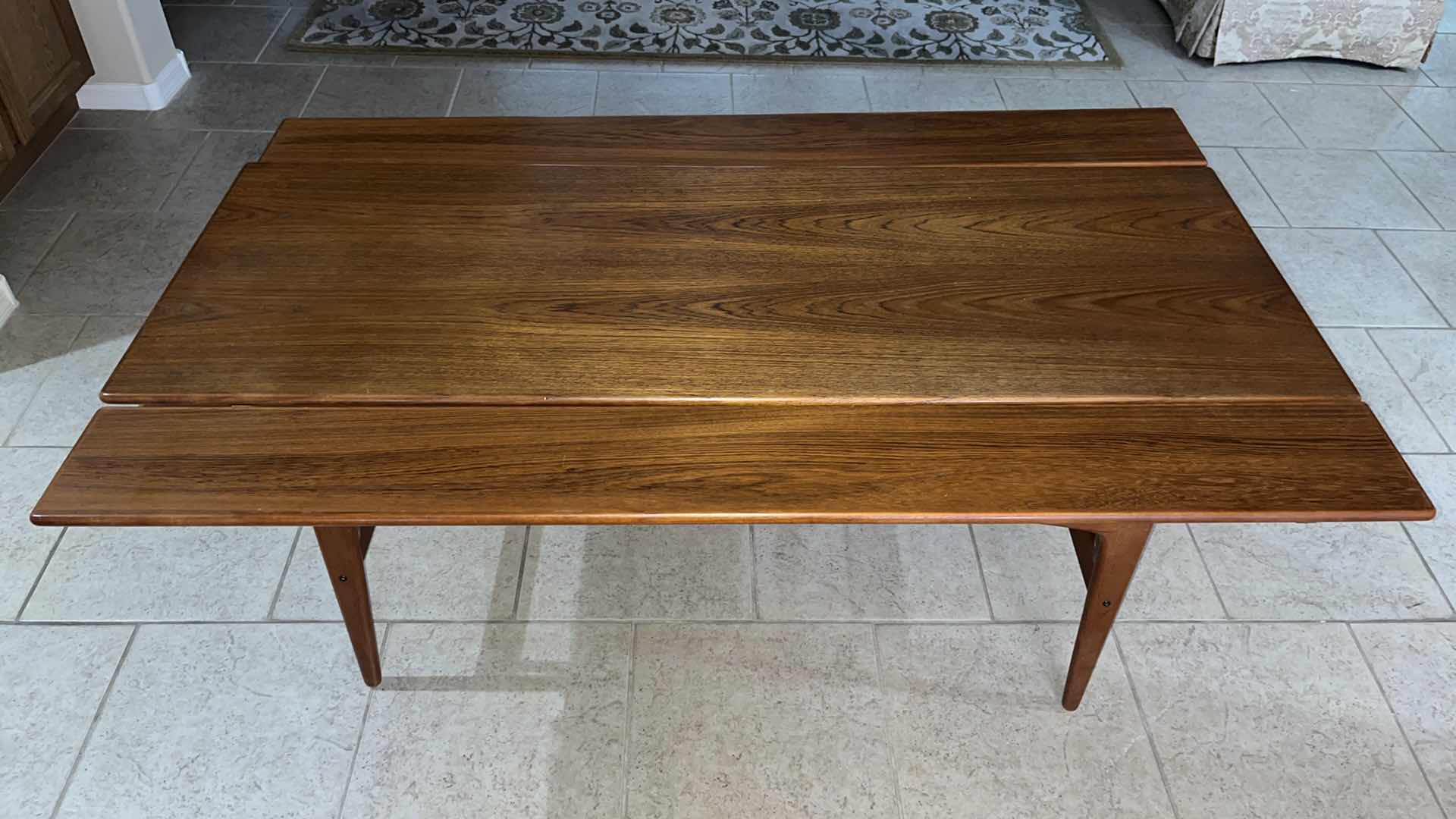 Photo 2 of VINTAGE MID CENTURY MODERN TRIOH OF DENMARK DANISH ELEVATION COFFEE/DINING TABLE IN TEAK WOOD 21.5” X 59” H 21.25”