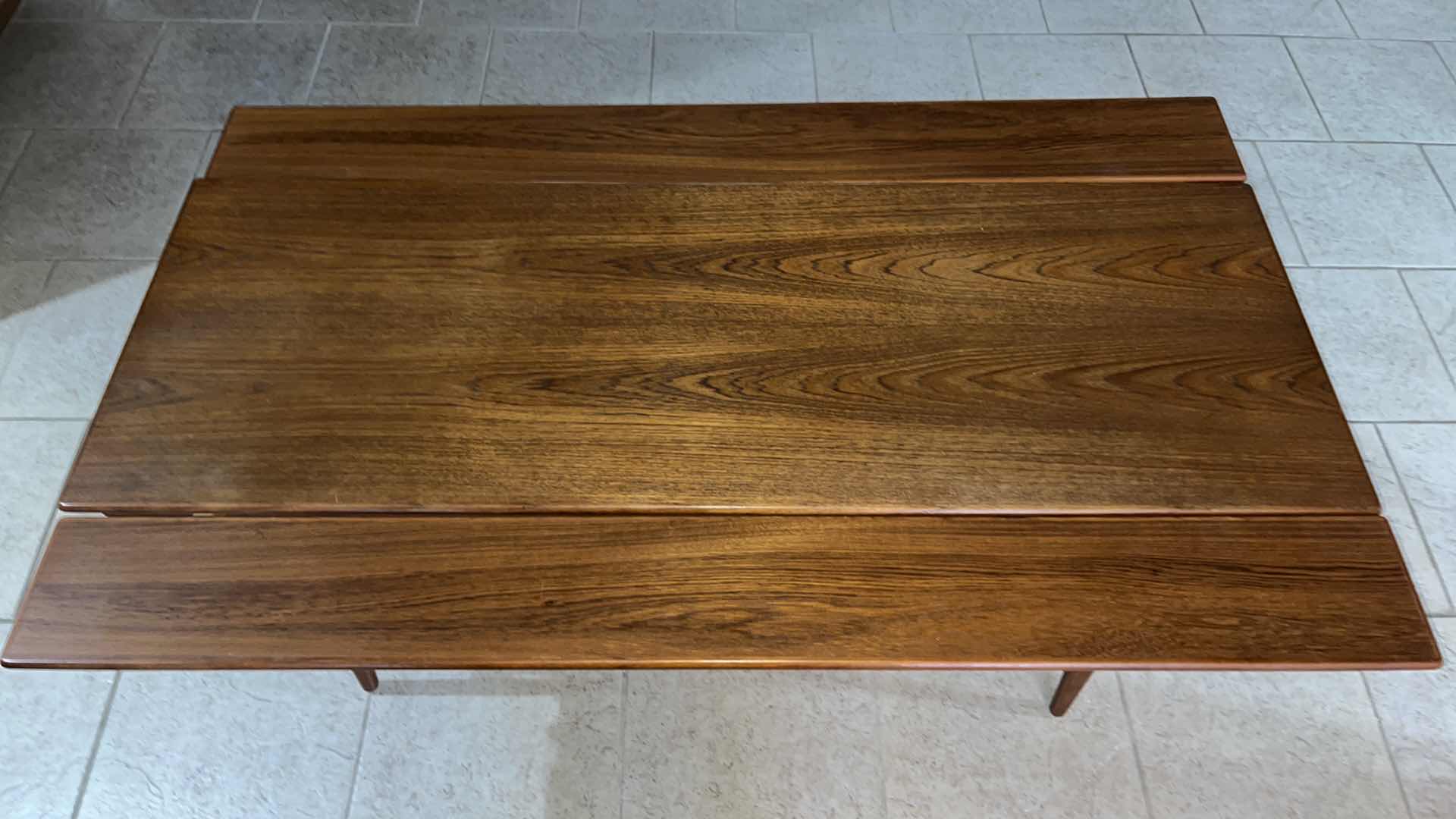 Photo 3 of VINTAGE MID CENTURY MODERN TRIOH OF DENMARK DANISH ELEVATION COFFEE/DINING TABLE IN TEAK WOOD 21.5” X 59” H 21.25”