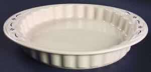 Photo 1 of LONGABERGER POTTERY WOVEN TRADITIONS CLASSIC BLUE 1 QUART 11” QUICHE DISH